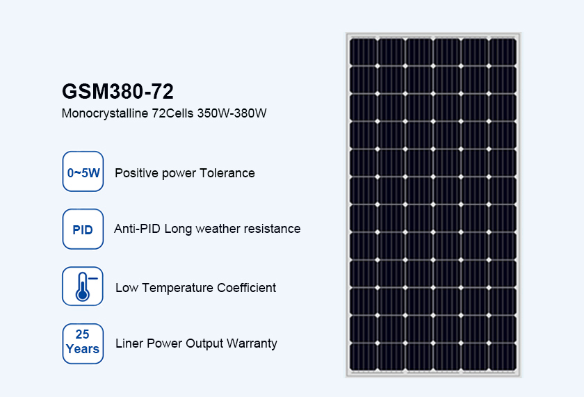 Mono 72cells solar panel 