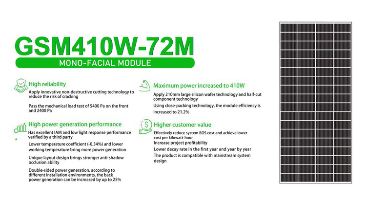 410w solar panel